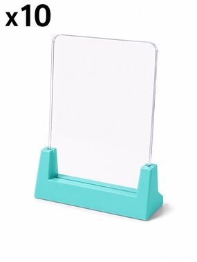 (10) Aqua Trading Card Single Top Loader Display Stand (Set of 10)